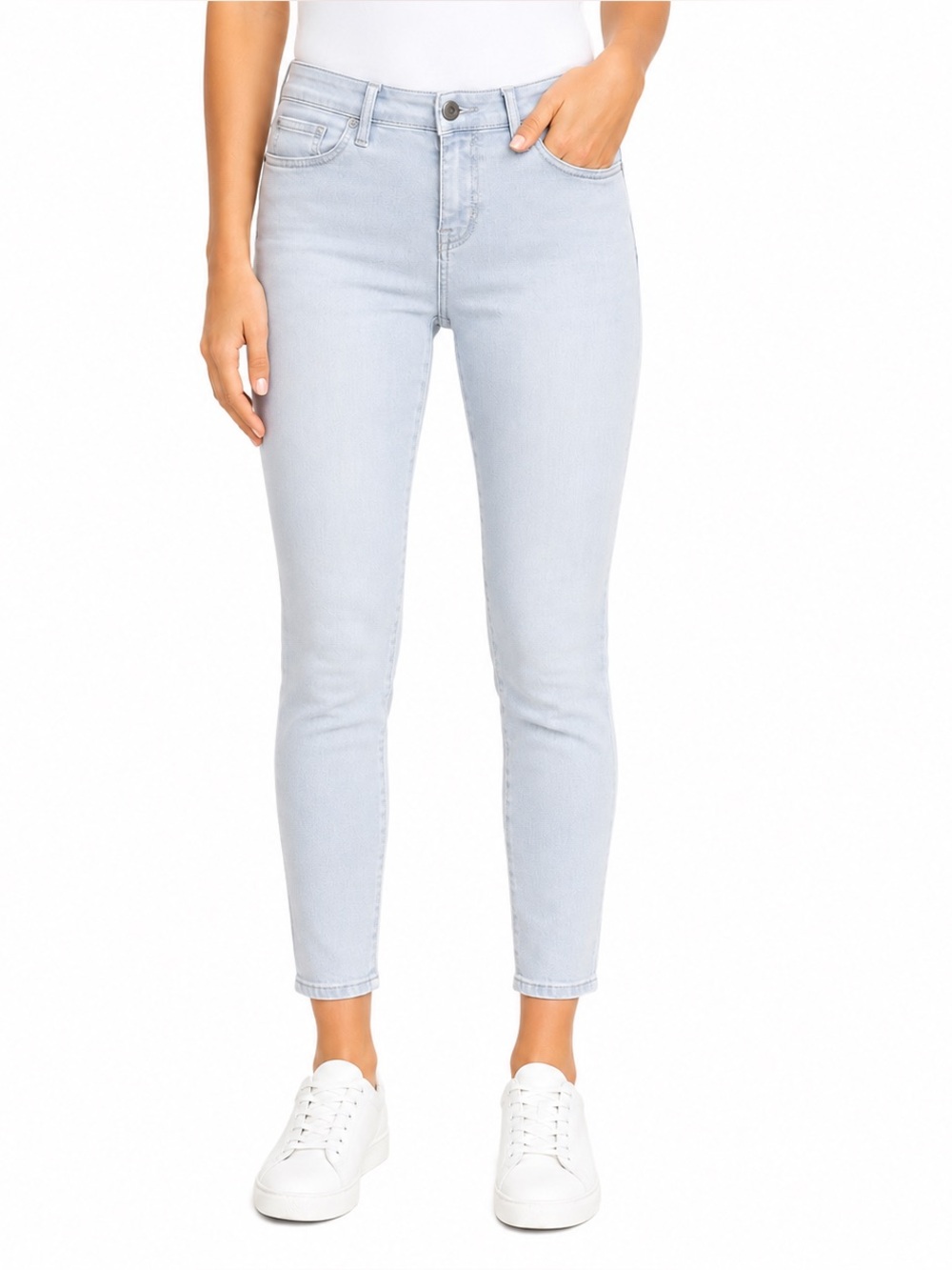 Buffalo David Bitton Freeze Up Blue Mid Rise Skinny Ankle Jeans Size 8